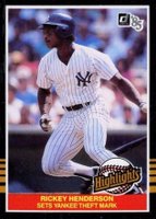 1985 Donruss Highlights #42 Rickey Henderson Baseball Card