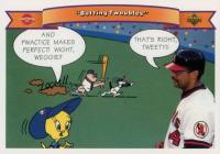 1991 Upper Deck Comic Ball 2 #90 Reggie Jackson w/Tweety Batting Twoubles Baseball Card