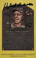 1999 Hall of Fame Autographs # Hank Aaron Yellow HOF Plaque Baseball Card