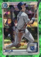 2020 Bowman Draft Chrome Sapphire Edition #BD152 Bobby Witt Jr. Green Baseball Card