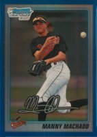2010 Bowman Chrome Draft Picks & Prospects #BDPP80 Manny Machado Blue Refractor Baseball Card