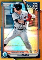 2024 Bowman Draft #BDC104 Max Clark Chrome-Gold Refractor Baseball Card