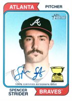 2023 Topps Heritage Real One Autographs #ROASS Spencer Strider High Number Baseball Card