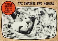 1968 Topps #152 World Series Game #2 Yaz Smashes Two Homers Baseball Card