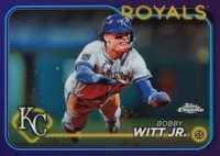 2024 Topps Chrome #120 Bobby Witt Jr. Purple Refractor Baseball Card