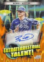 2023 Topps Cosmic Chrome Extraterrestrial Talent Autograph #BW Bobby Witt Jr. Orange Galactic Baseball Card