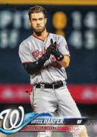 2018 Topps #351 Bryce Harper Gray Jersey Baseball Card