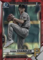 2021 Bowman Draft #BDC41 Bubba Chandler Chrome-Red Lava Refractor Baseball Card