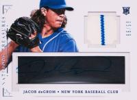 2014 Panini National Treasures Treasure Signature Materials #47 Jacob DeGrom Baseball Card