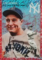 2023 Topps Chrome Platinum Anniversary #325 Lou Gehrig Platinum Toile Cream/Fuchsia Lava Refractor Baseball Card