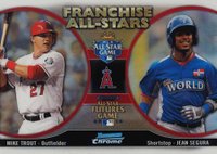 2012 Bowman Chrome Franchise All-Stars #FASTS Jean Segura/Mike Trout Baseball Card