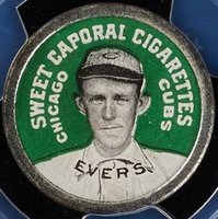 1909 Sweet Caporal Domino Discs # Johnny Evers Baseball Card