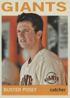 2013 Topps Heritage  #490 Buster Posey No Hat Baseball Card