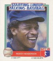 1988 Starting Line Up Talking Baseball # Rickey Henderson Baseball Card