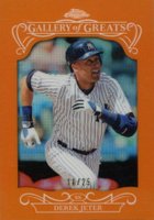 2015 Topps Chrome Gallery of Greats #GGR2 Derek Jeter Orange Refractor Baseball Card