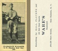 1916 Wares #183 Clarence Walker Baseball Card