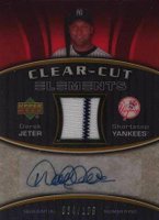 2007 Elements Clear-Cut Elements #CCEDJ Derek Jeter Autograph-Gold Baseball Card