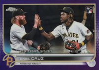 2022 Topps Chrome Update #USC74 Oneil Cruz Purple Refractor Baseball Card