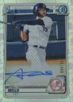 2020 Bowman Draft Chrome Draft Picks Autographs #CDAAWE Austin Wells Refractor Baseball Card