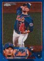 2023 Topps Chrome Logofractor Edition #217 Kodai Senga Blue Refractor Baseball Card