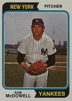 1974 Topps #550 Sam McDowell Baseball Card