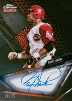 2021 Topps Chrome Black Autographs #BL Barry Larkin Orange Refractor Baseball Card
