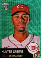 2022 Topps Chrome Platinum Anniversary #77 Hunter Greene Green Wave Refractor Baseball Card