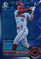 2022 Bowman Mega Box Chrome #245 Matt Mclain Purple Refractor Baseball Card