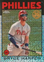 2021 Topps Silver Pack 1986 Chrome Promo #25 Bryce Harper Series 2 Baseball Card