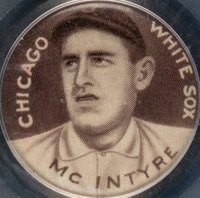 1910 Sweet Caporal Pins # Matty McIntyre Small letters Baseball Card