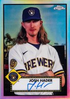 2021 Topps Chrome Platinum Anniversary Autographs #JH Josh Hader Refractor Baseball Card