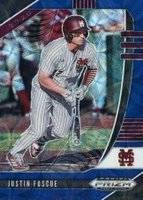 2020 Panini Prizm Draft Picks #PDP14 Justin Foscue Navy Blue Kaleidoscope Baseball Card