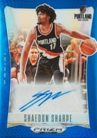 2023 Panini Prizm Deca Signatures #DSSSH Shaedon Sharpe Blue Prizm Basketball Card