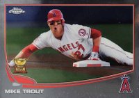 2013 Topps Chrome #1 Mike Trout Sliding Baseball Card