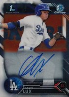 2016 Bowman Draft Chrome Draft Picks Autographs #CDAGL Gavin Lux Baseball Card