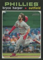 2020 Topps Heritage #447 Bryce Harper Action Baseball Card