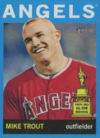 2013 Topps Heritage  #430 Mike Trout No Hat-Wal-Mart Blue Border Baseball Card