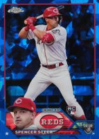 2023 Topps Chrome Sapphire #489 Spencer Steer Baseball Card