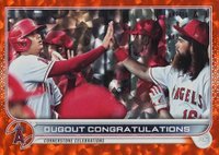 2022 Topps #416 Brandon Marsh/Shohei Ohtani Orange Foilboard Baseball Card