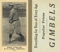 1916 Gimbels #173 Amos Strunk Baseball Card