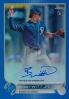 2022 Topps Chrome Rookie Autographs #RABW Bobby Witt Jr. Blue Refractor Baseball Card
