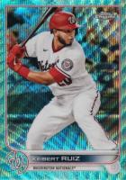 2022 Topps Chrome #218 Keibert Ruiz Aqua Wave Refractor Baseball Card