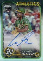 2024 Topps Chrome Rookie Autographs #RALBU Lawrence Butler Refractor Baseball Card