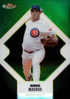 2006 Finest #54 Greg Maddux Green Refractor Baseball Card