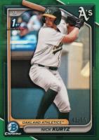 2024 Bowman Draft #BDC56 Nick Kurtz Chrome-Green Refractor Baseball Card