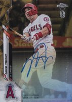 2020 Ben Baller Chrome Autographs #BBAMT Mike Trout Gold Refractor Baseball Card