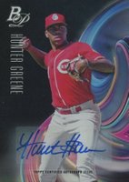 2018 Bowman Platinum Top Prospects #4 Hunter Greene Autograph Baseball Card