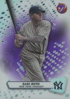 2023 Topps Pristine #114 Babe Ruth Purple Baseball Card