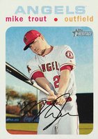 2020 Topps Heritage #466 Mike Trout White Border Baseball Card