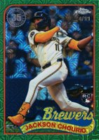 2024 Topps Silver Pack 1989 Chrome Promo #29 Jackson Chourio Update-Green Refractor Baseball Card